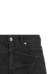 lana cut offs shorts in used-effect garment-dyed cotton denim