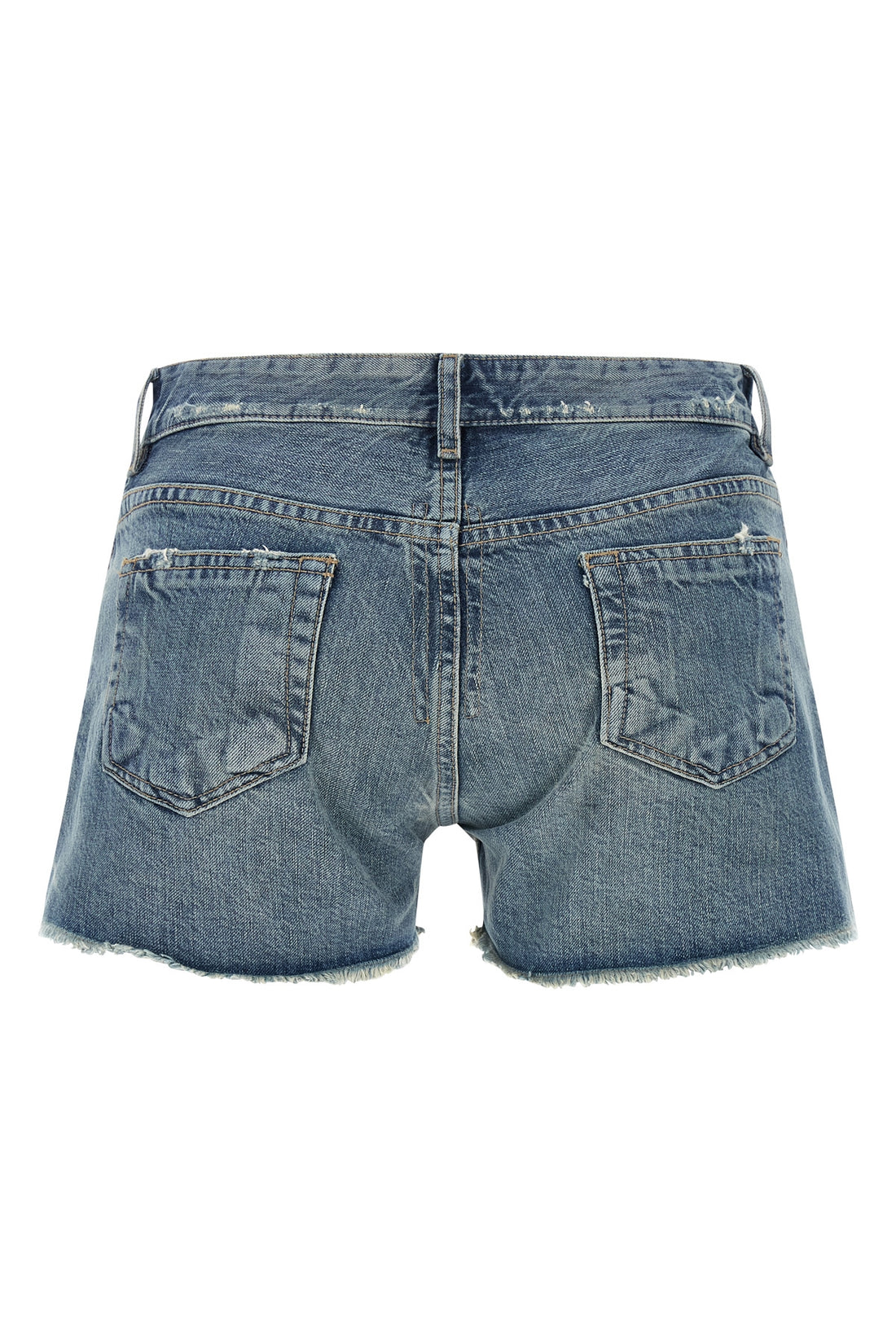 DRKSHDW 27 lana cut offs shorts in used-effect stone-washed cotton denim
