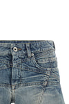 lana cut offs shorts in used-effect stone-washed cotton denim