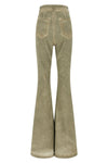 high-waisted stretch cotton denim bolan bootcut jeans