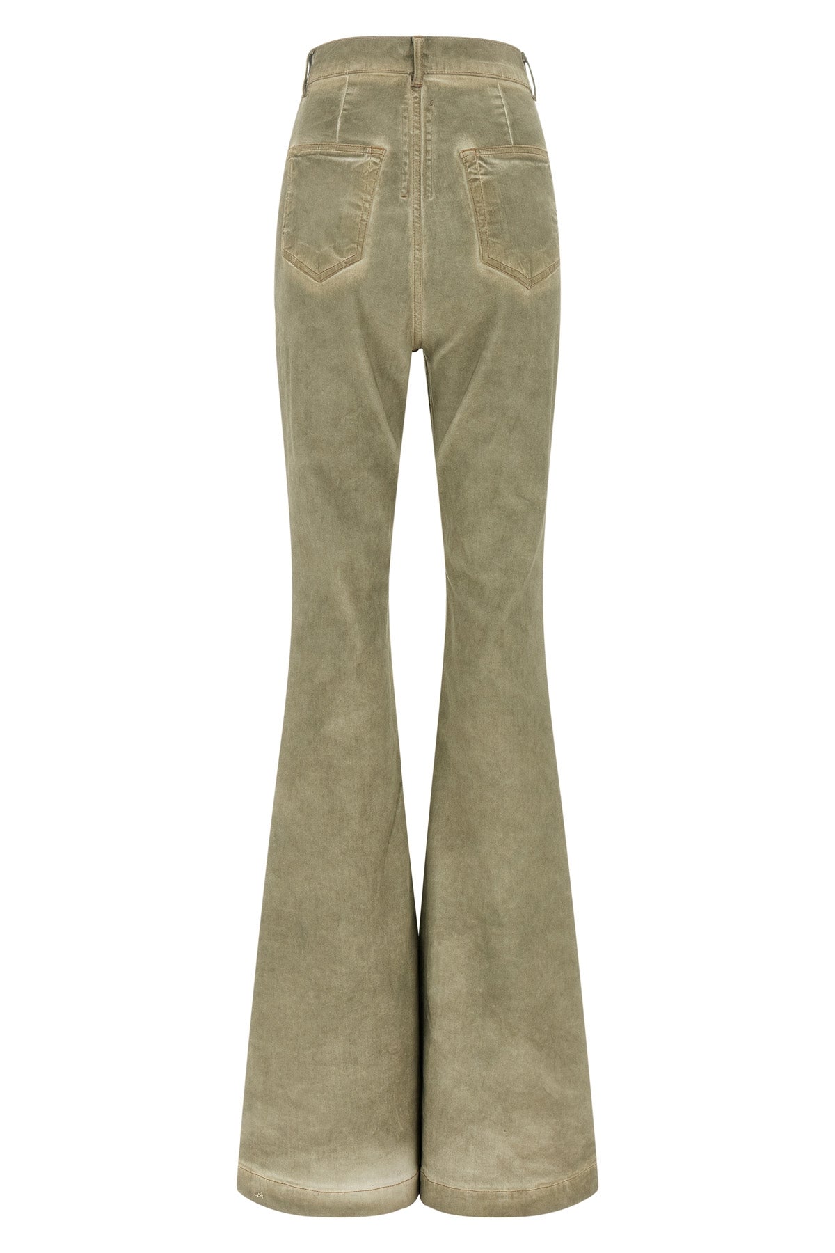 high-waisted stretch cotton denim bolan bootcut jeans