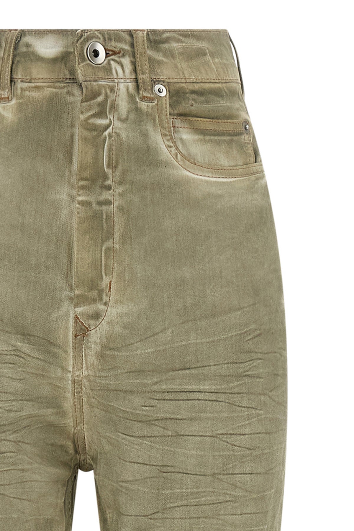 high-waisted stretch cotton denim bolan bootcut jeans
