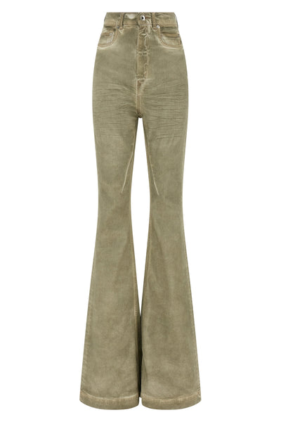 high-waisted stretch cotton denim bolan bootcut jeans
