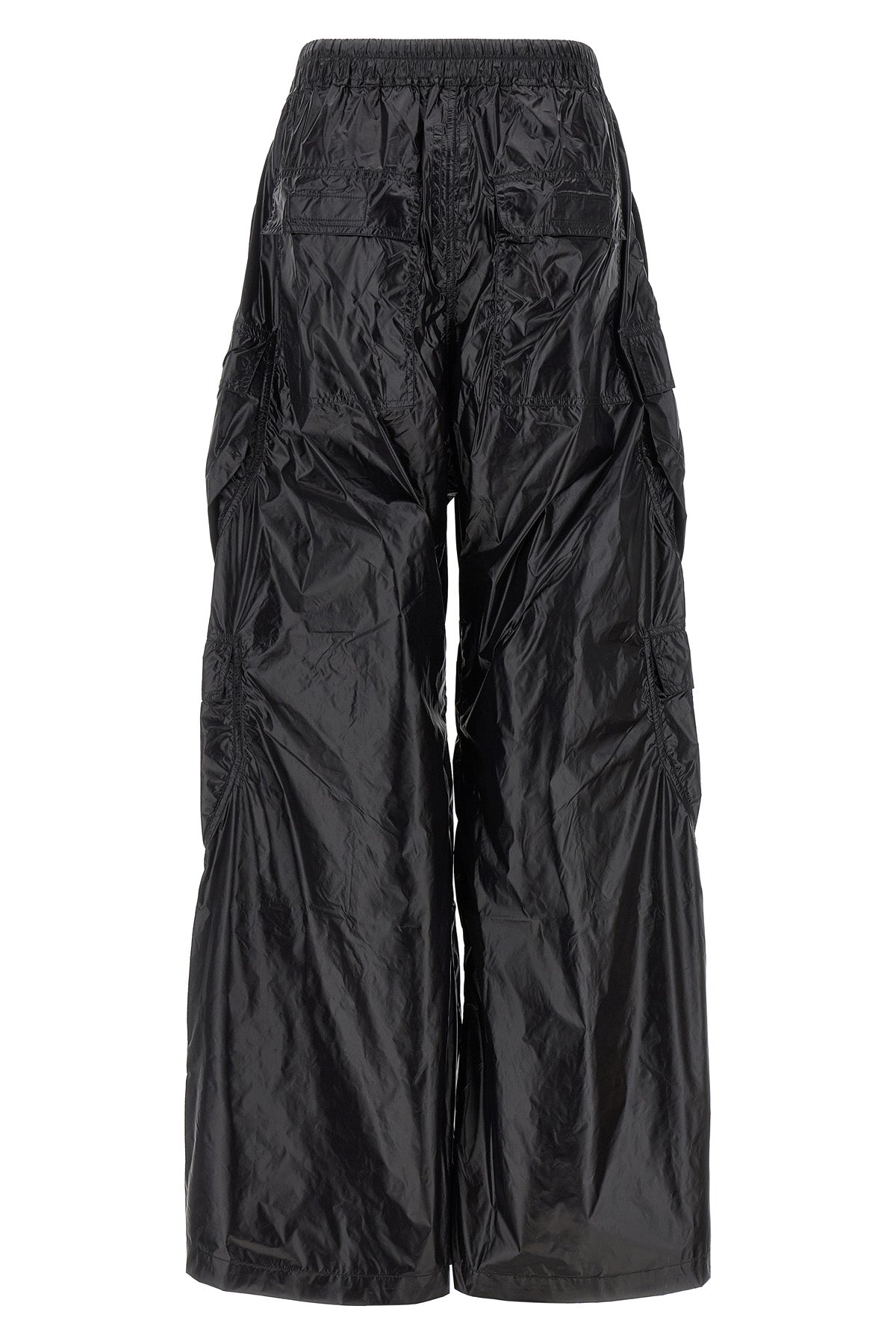 double cargo jumbo belas shiny light nylon trousers