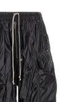 double cargo jumbo belas shiny light nylon trousers