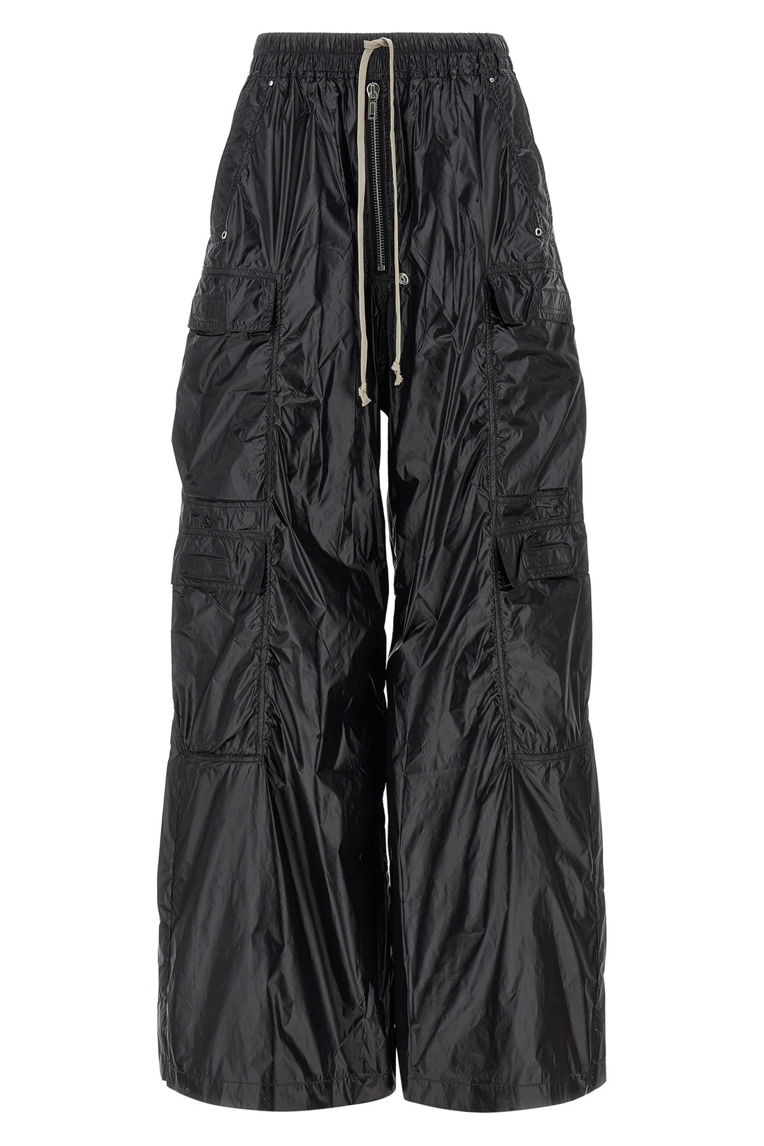 DRKSHDW M double cargo jumbo belas shiny light nylon trousers
