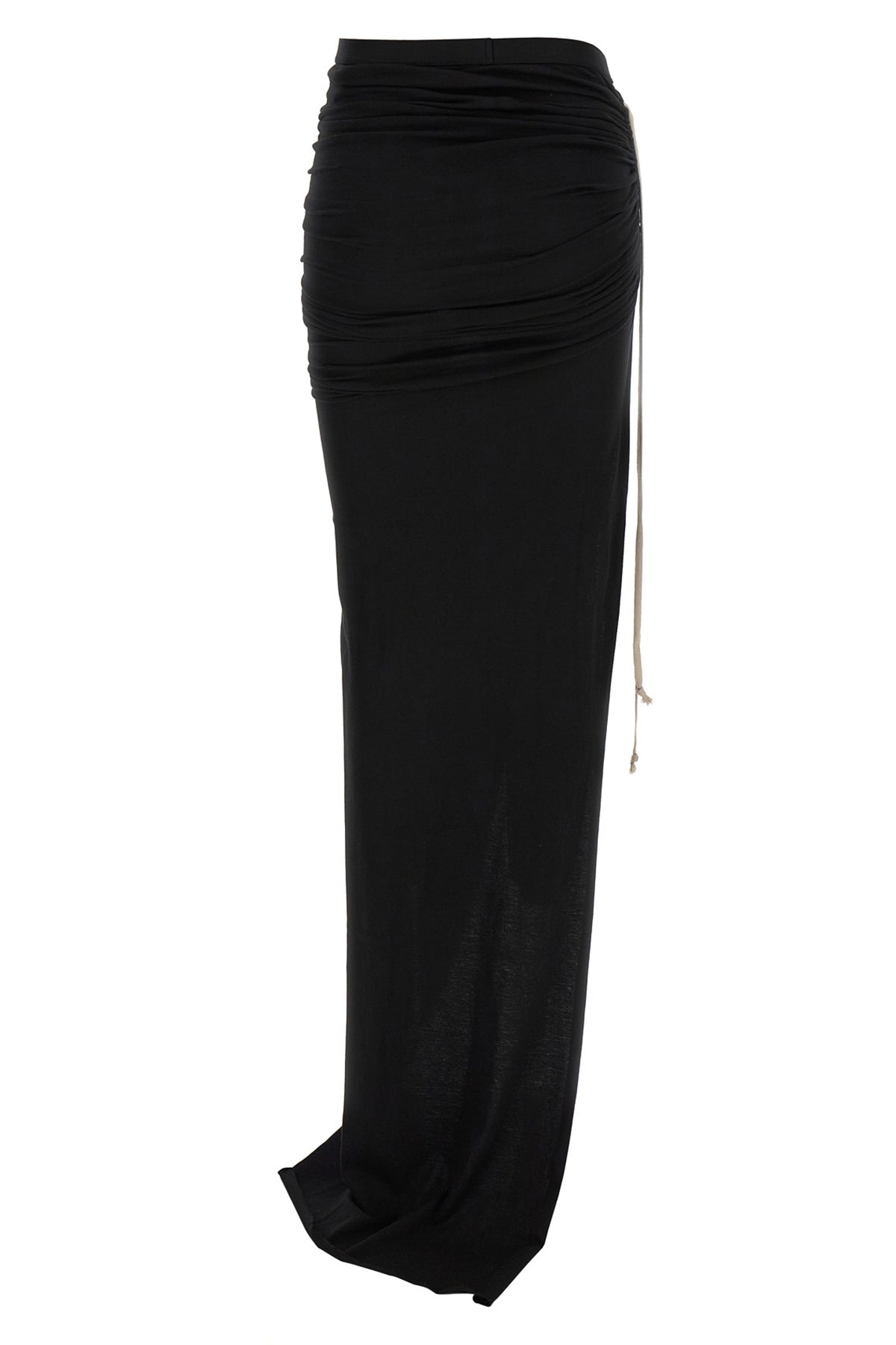 soft edfu maxi skirt in garment-dyed semi-transparent cotton gauze jersey