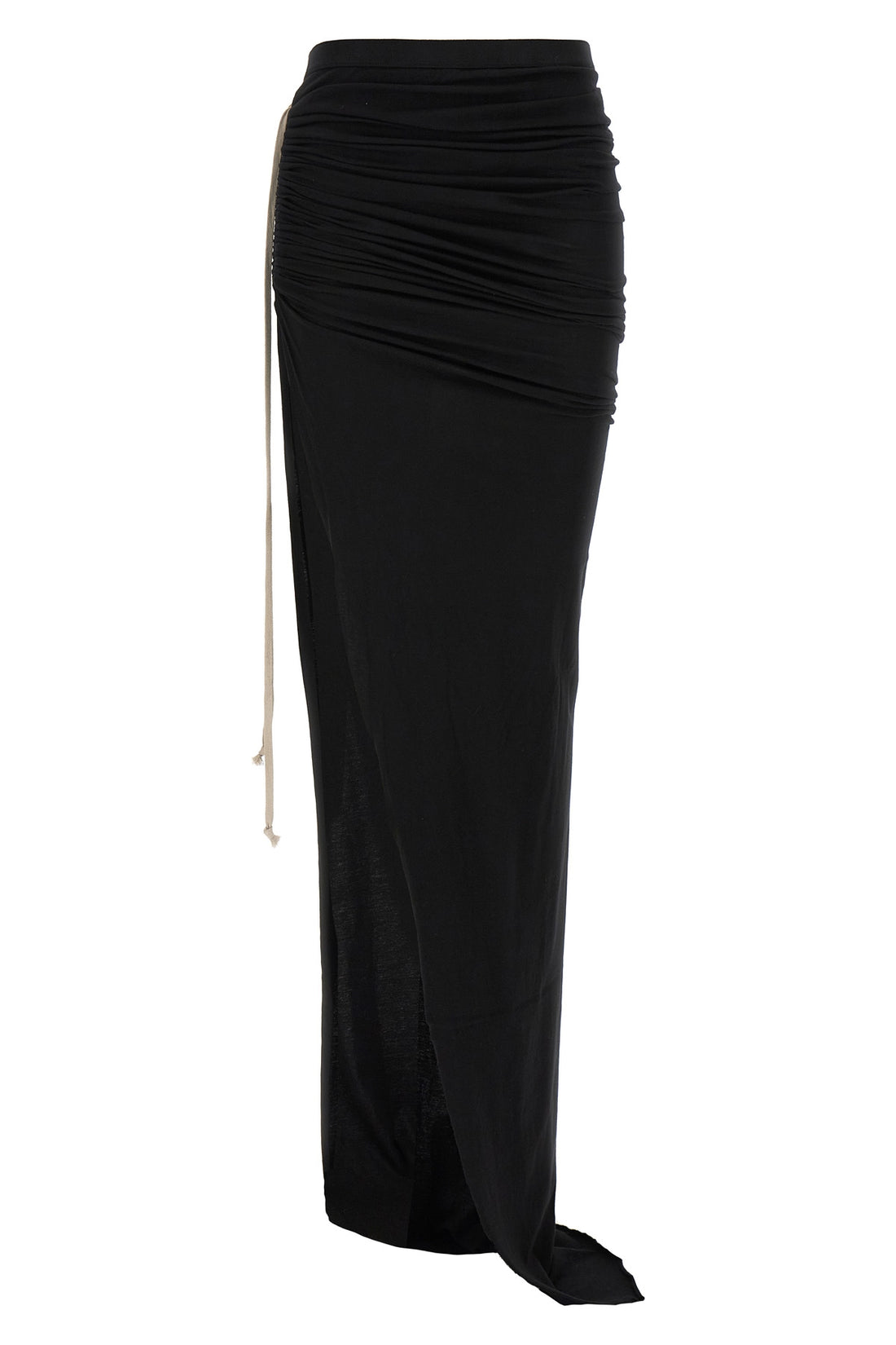 DRKSHDW M soft edfu maxi skirt in garment-dyed semi-transparent cotton gauze jersey