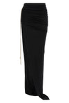 soft edfu maxi skirt in garment-dyed semi-transparent cotton gauze jersey