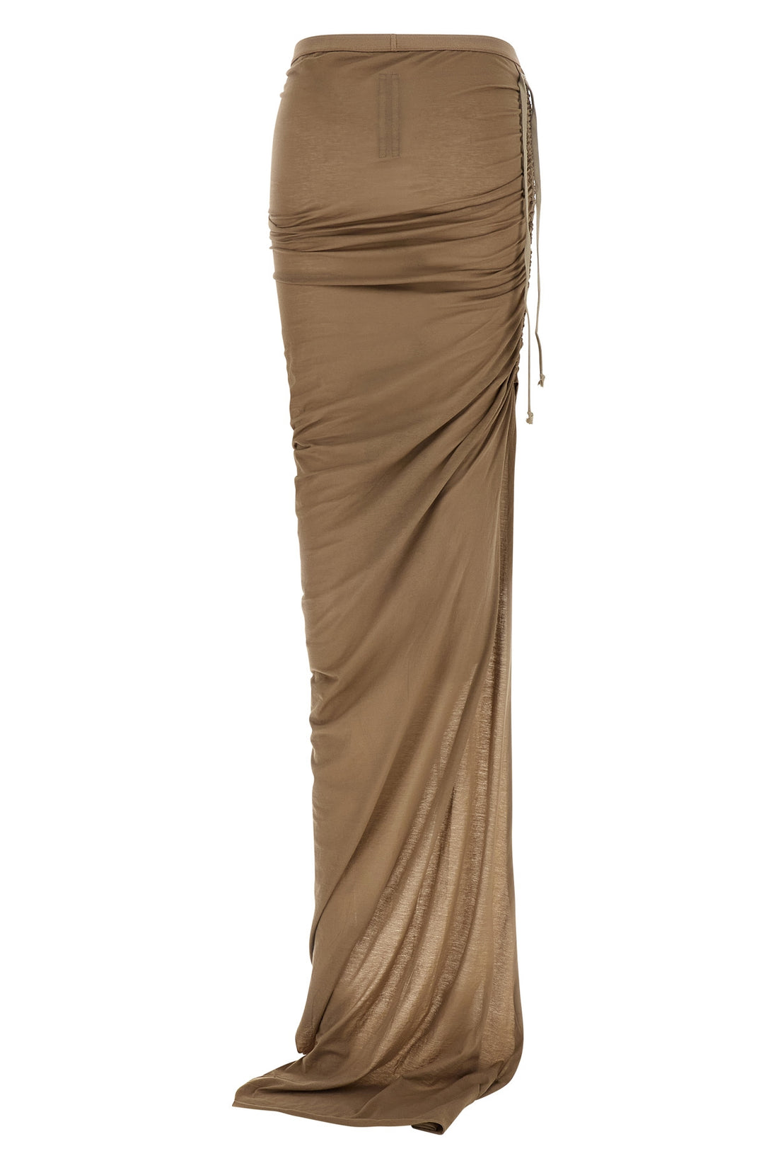 DRKSHDW M soft edfu maxi skirt in garment-dyed semi-transparent cotton gauze jersey