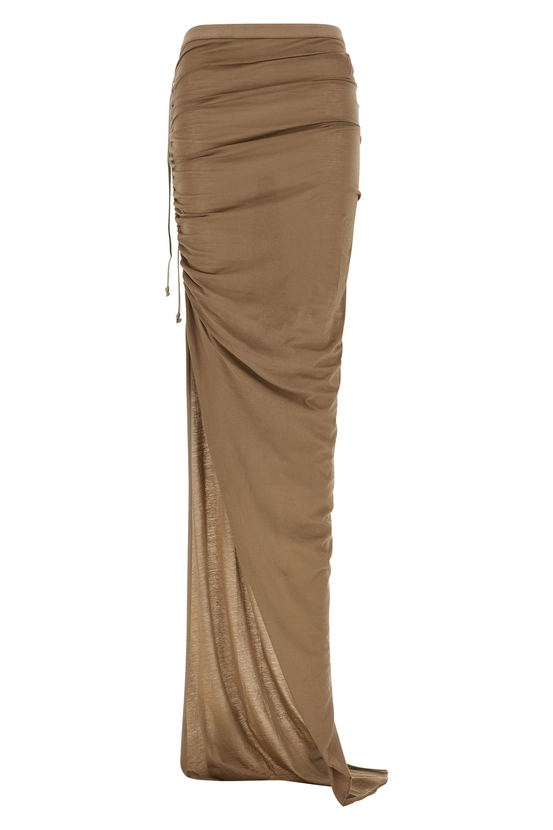 DRKSHDW M soft edfu maxi skirt in garment-dyed semi-transparent cotton gauze jersey