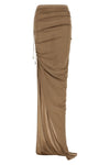 soft edfu maxi skirt in garment-dyed semi-transparent cotton gauze jersey
