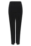 pull on sliced pillar long skirt in garment-dyed medium-weight cotton jersey