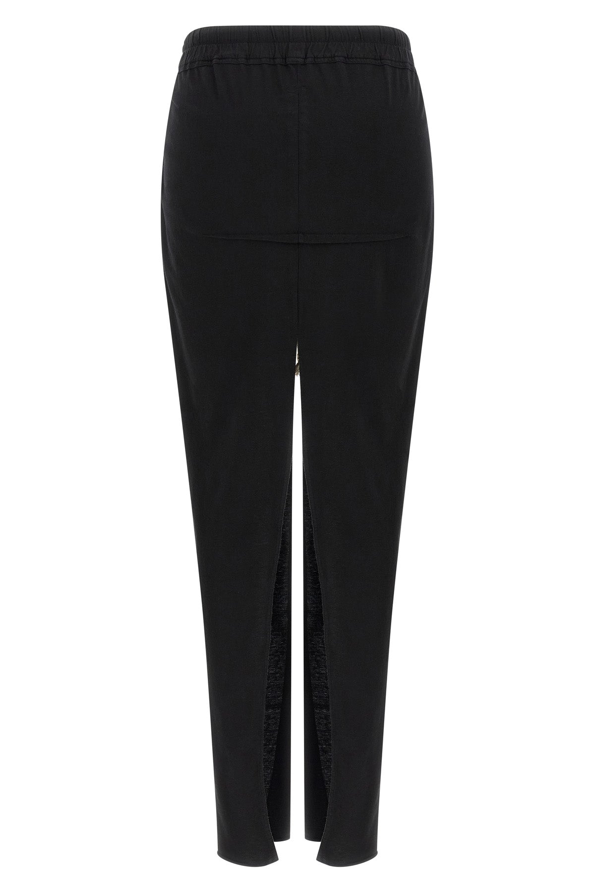 pull on sliced pillar long skirt in garment-dyed medium-weight cotton jersey