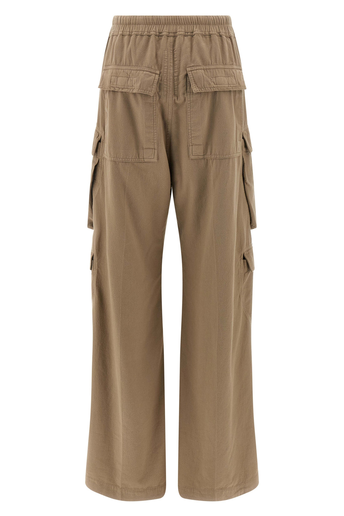DRKSHDW S double cargo jumbo belas trousers in peached cotton canvas