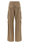 double cargo jumbo belas trousers in peached cotton canvas