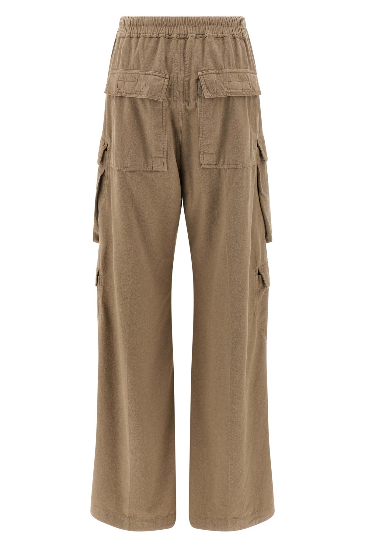 double cargo jumbo belas trousers in peached cotton canvas