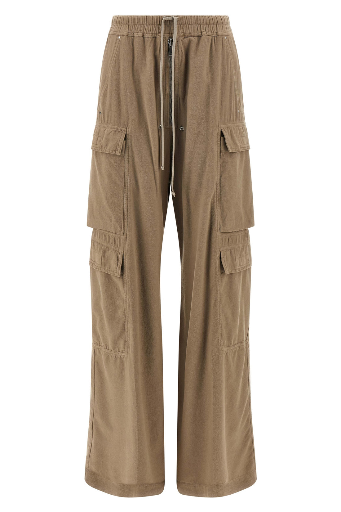 DRKSHDW S double cargo jumbo belas trousers in peached cotton canvas