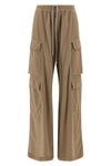 double cargo jumbo belas trousers in peached cotton canvas