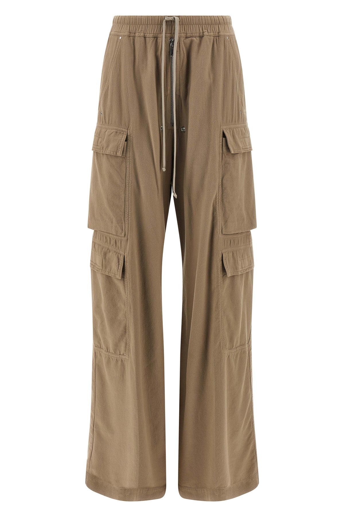double cargo jumbo belas trousers in peached cotton canvas