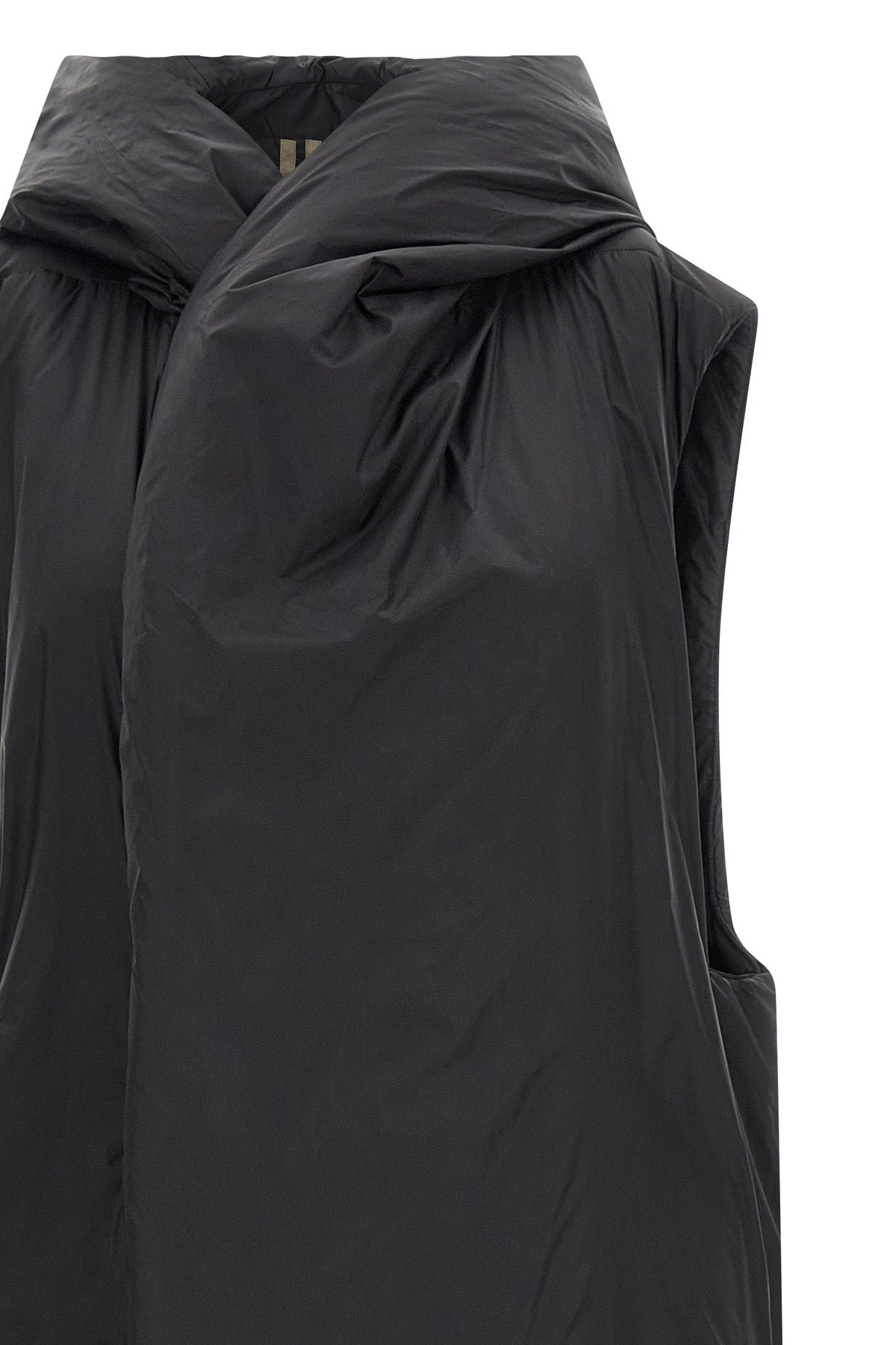 padded nylon long vest