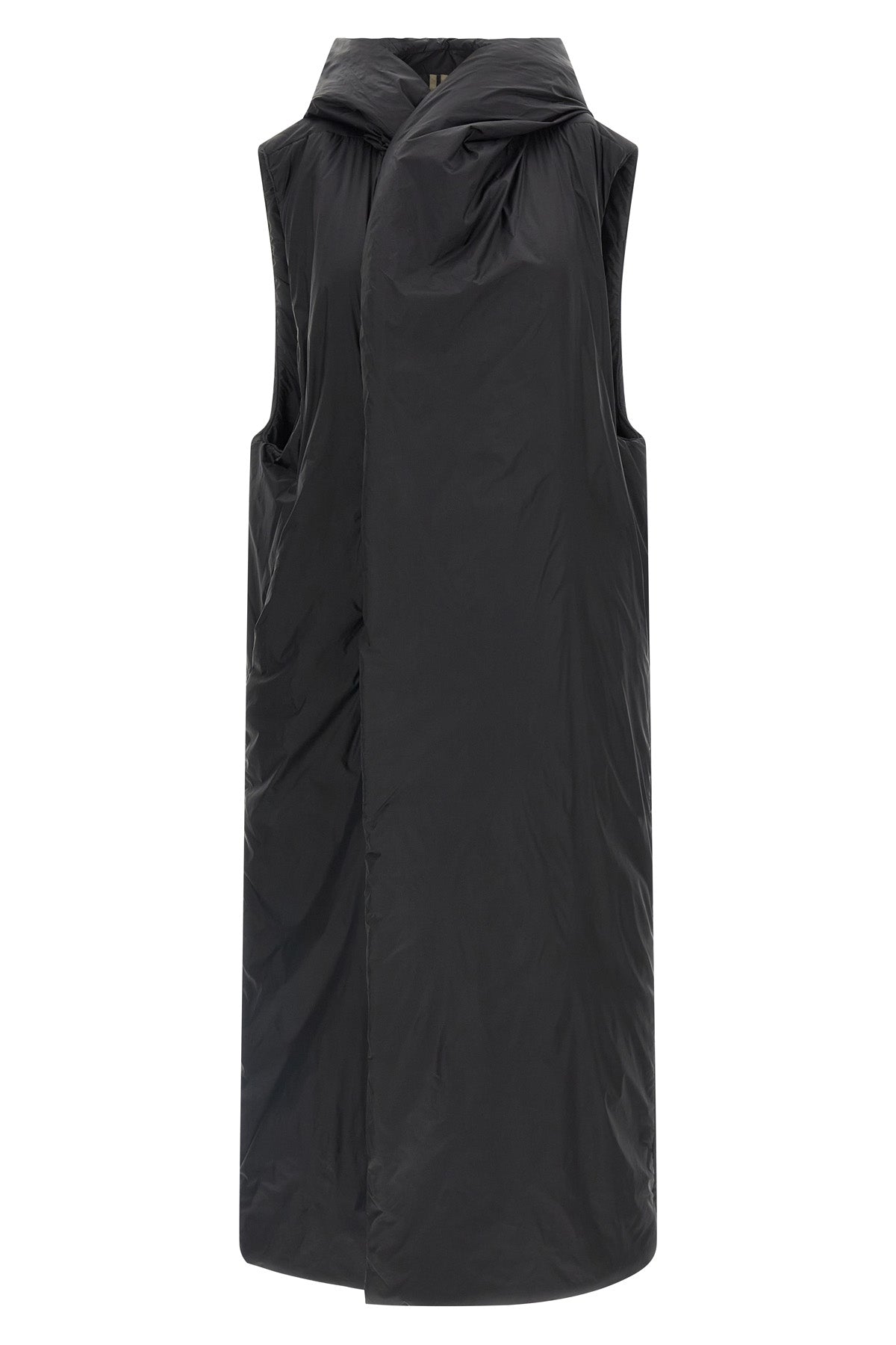 padded nylon long vest