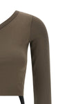 the one-shoulder top drkshdw ziggy redefines proportions through a rigorous as