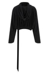 the drkshdw cropped hooded top redefines the casual outfit through a constructio