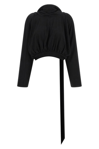 the drkshdw cropped hooded top redefines the casual outfit through a constructio