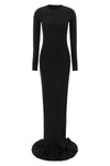 the simple edfu gown drkshdw maxi dress redefines knitwear codes through a sculp