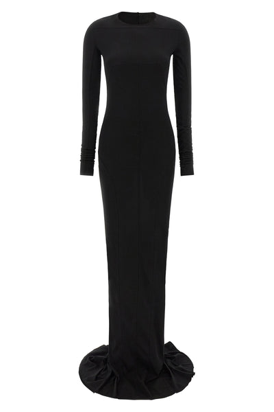 the simple edfu gown drkshdw maxi dress redefines knitwear codes through a sculp