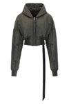 the drkshdw hooded cropped flight bomber jacket redefines the proportions of o