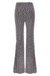 patterned viscose blend trousers