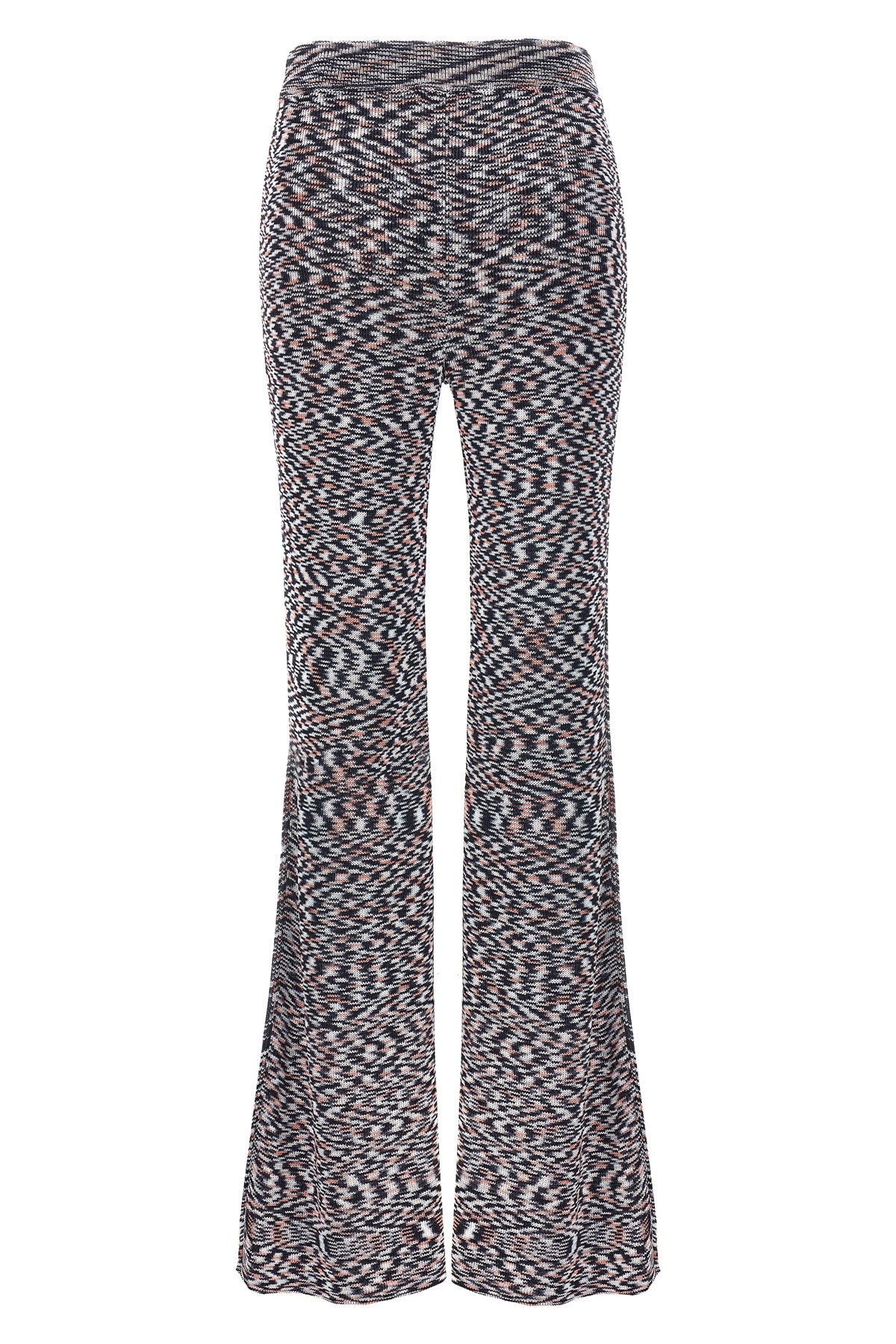 patterned viscose blend trousers
