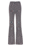 patterned viscose blend trousers