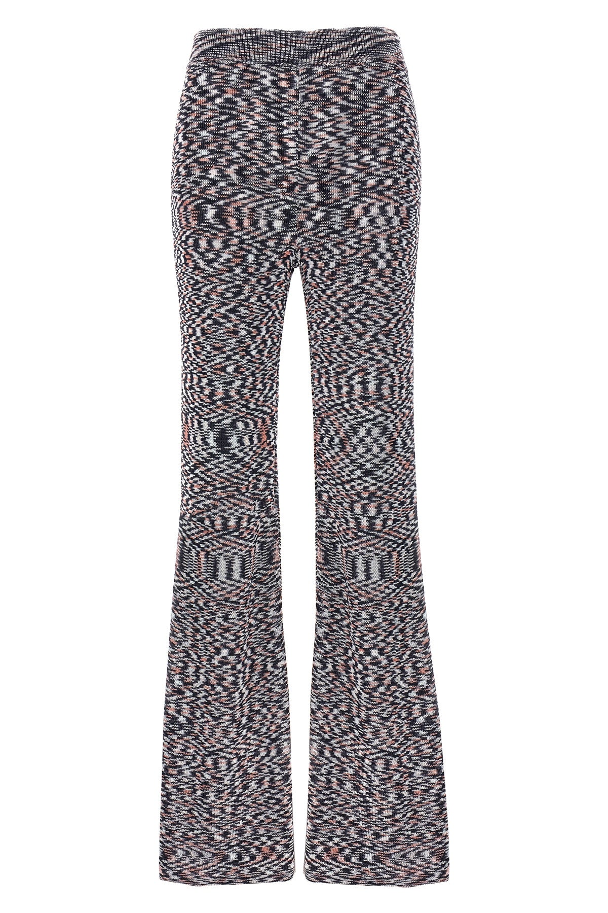 patterned viscose blend trousers