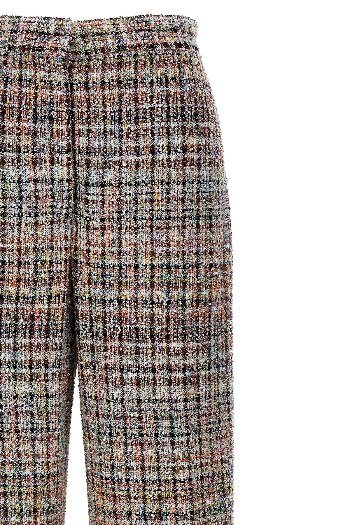 bouclé wool blend pants