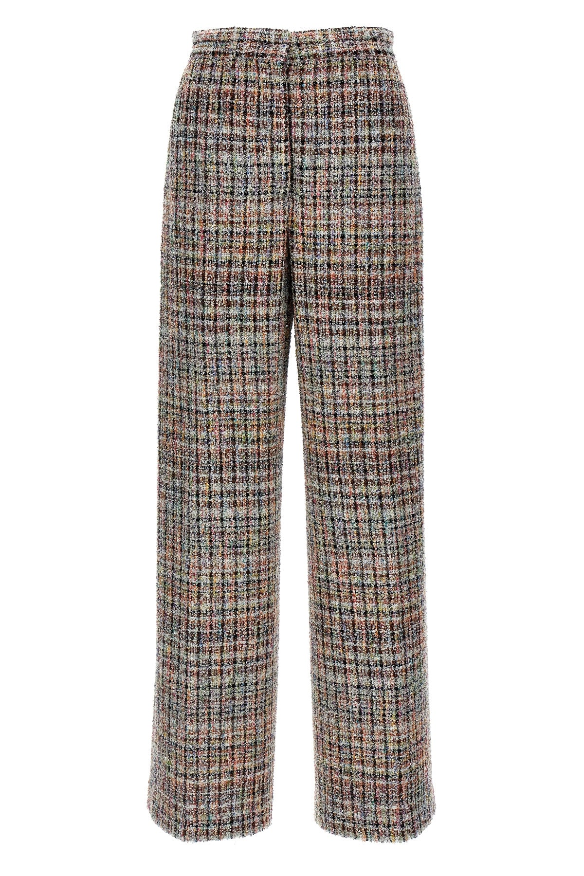bouclé wool blend pants