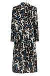 animalier wool jacquard coat