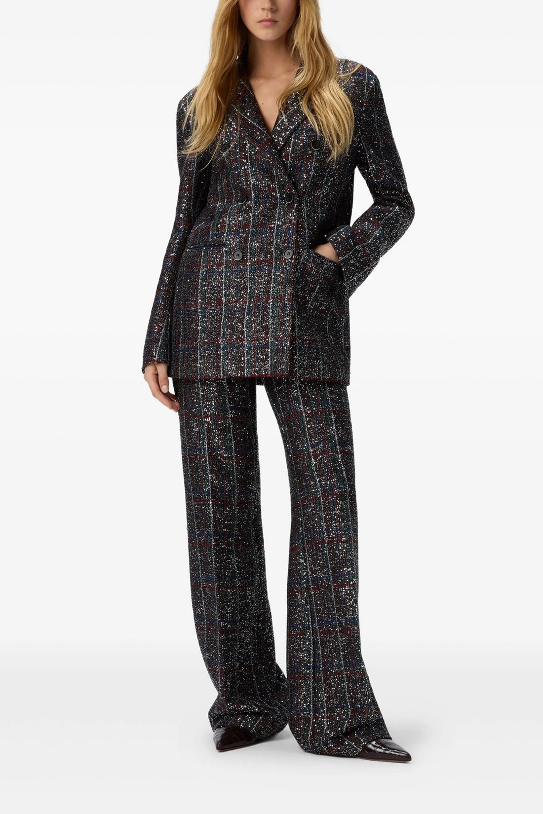 MISSONI 48 tartan patterned viscose blend blazer