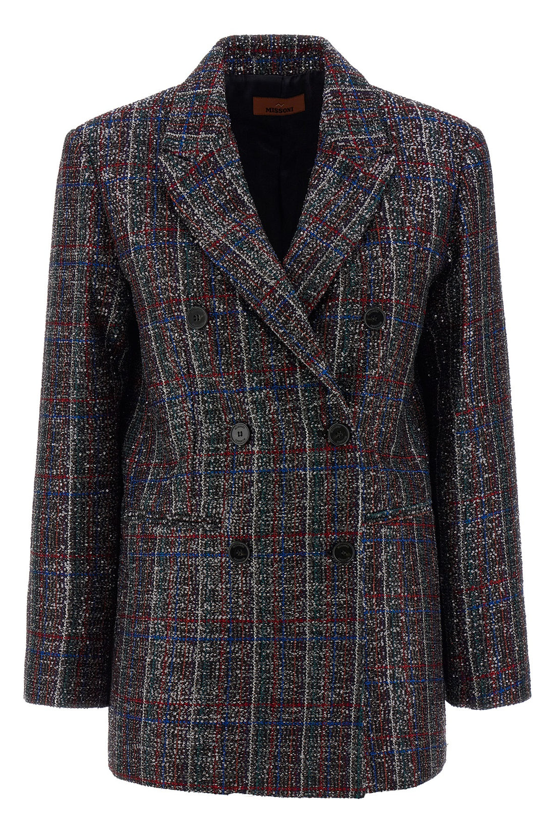 MISSONI 48 tartan patterned viscose blend blazer