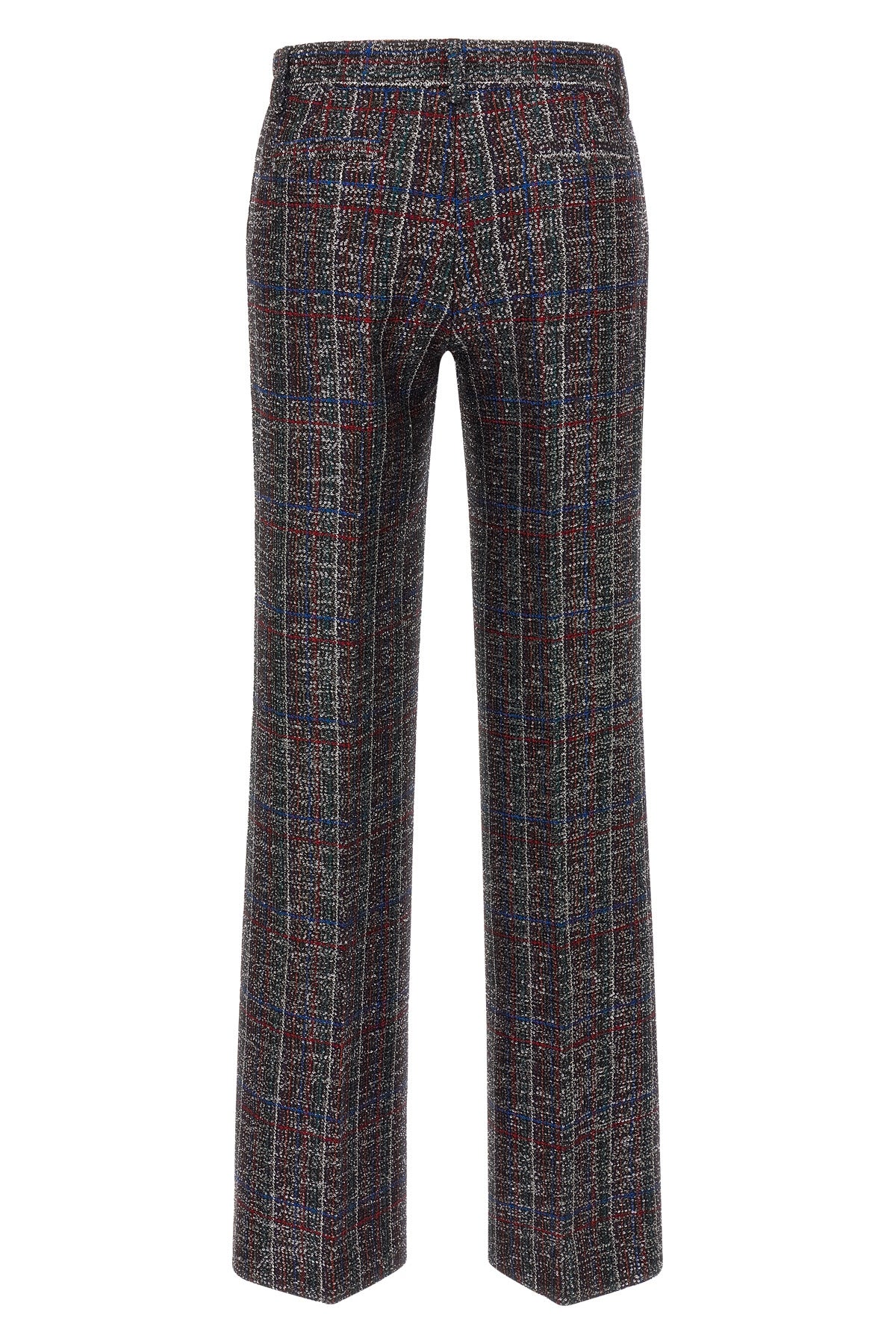 tartan patterned viscose blend pants