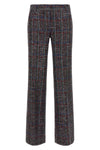tartan patterned viscose blend pants