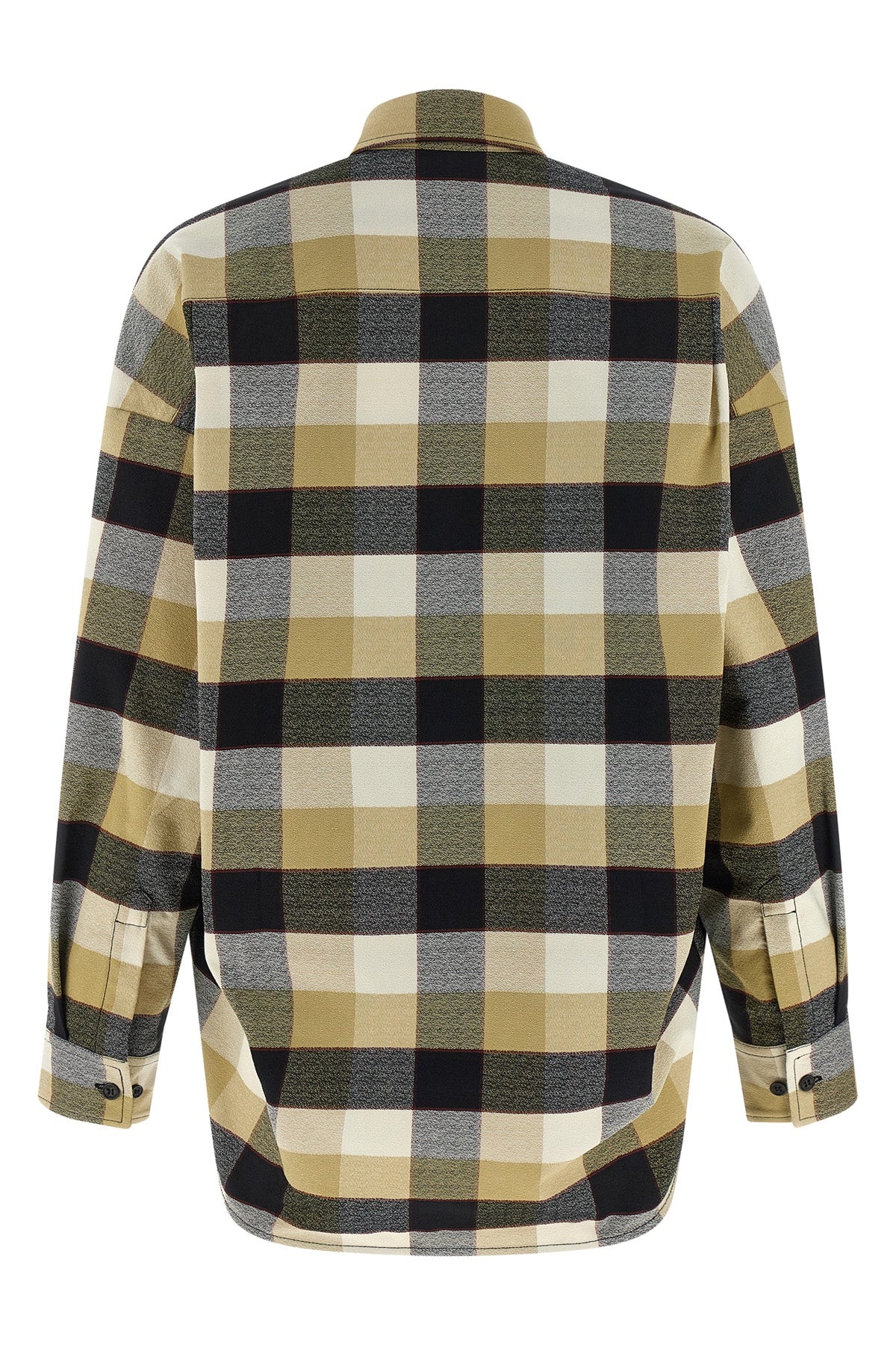all-over check fabric shirt
