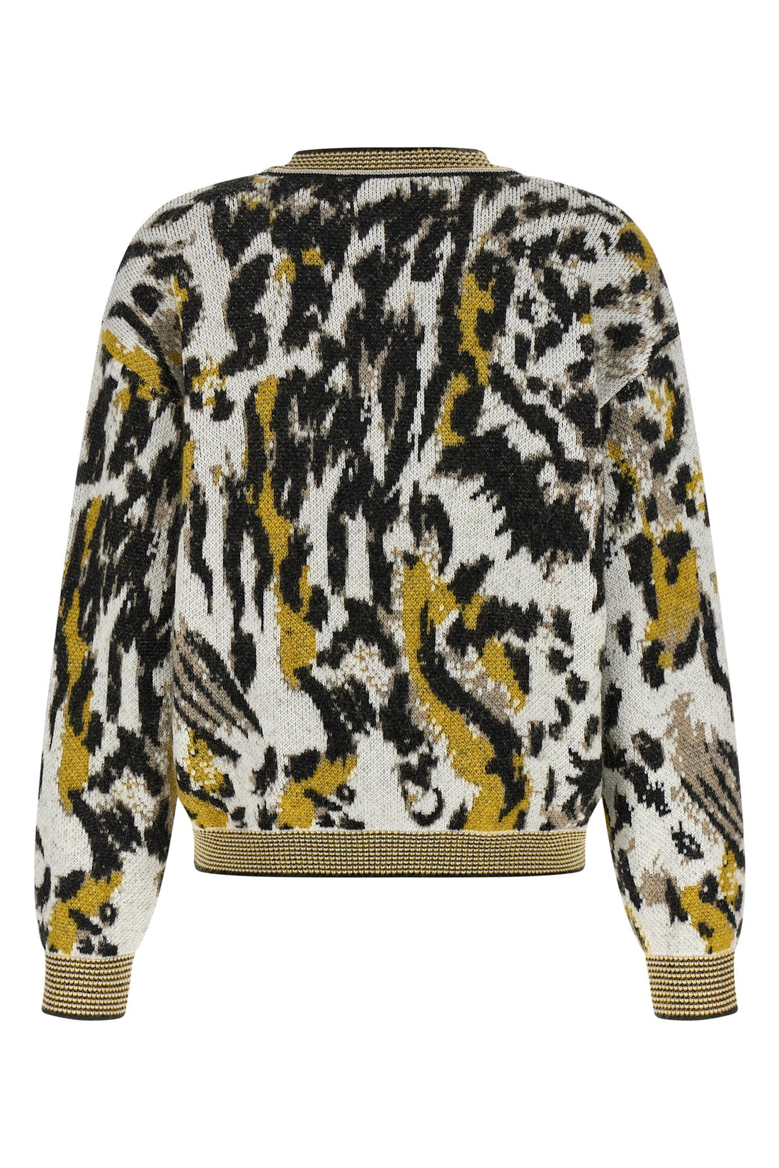 MISSONI 38 animalier jacquard alpaca blend sweater