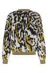 animalier jacquard alpaca blend sweater