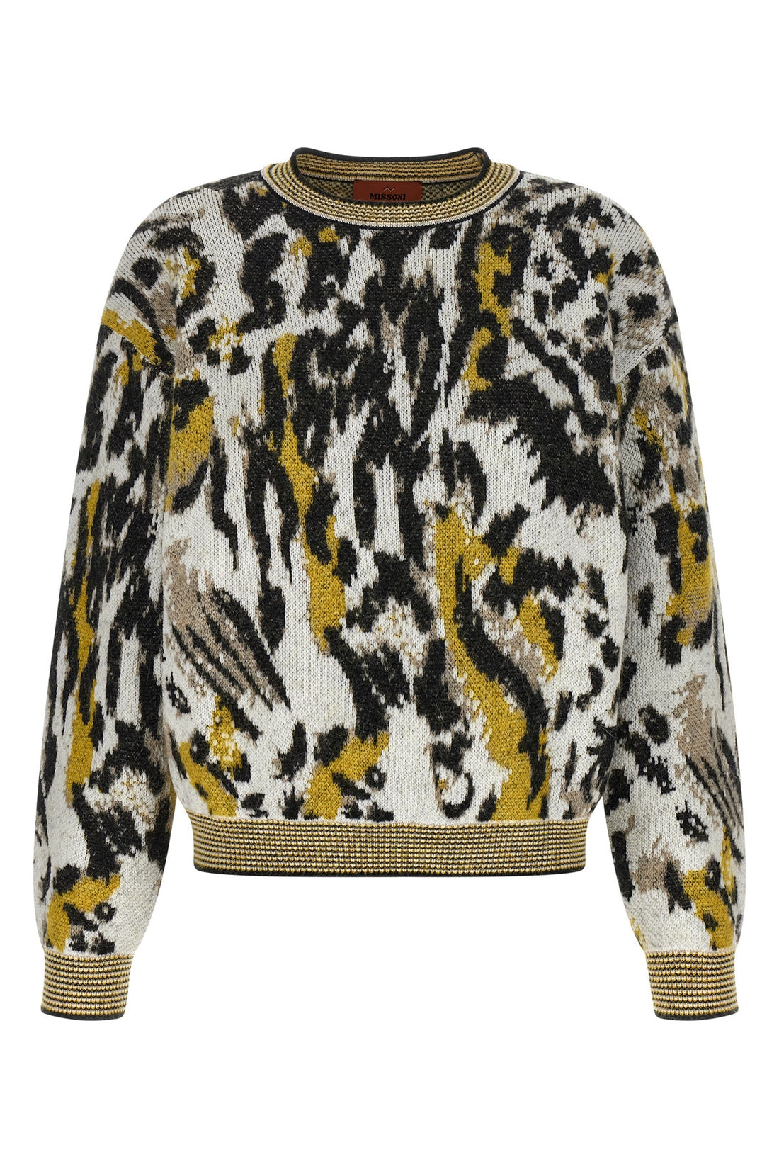 MISSONI 38 animalier jacquard alpaca blend sweater