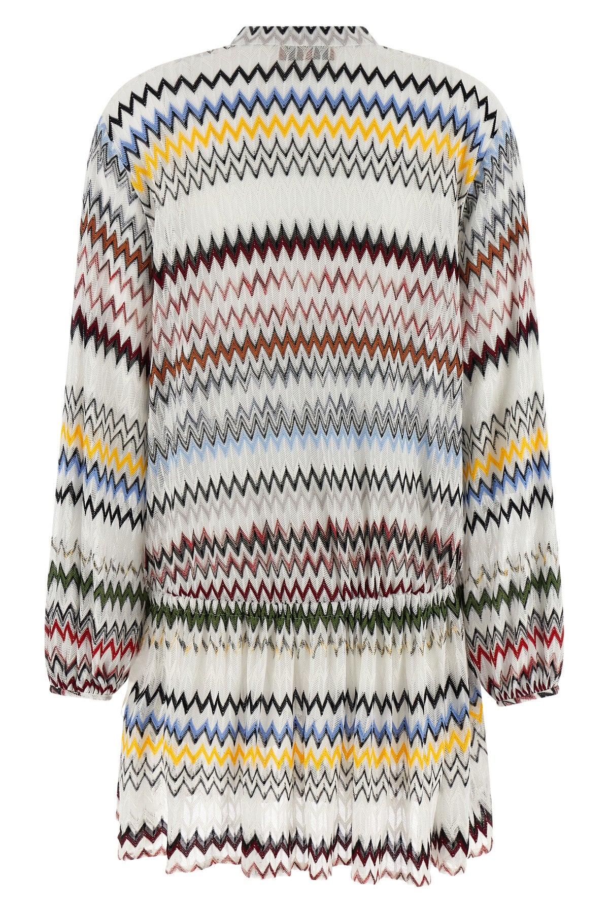 viscose and cotton raschel mini dress