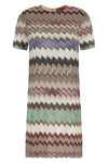 lamé viscose mini dress made