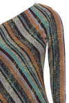 long dress in viscose lamé blend